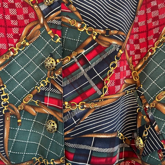 Vintage Bomber Jacket with Gold Buttons and Pockets - Picture 5 of 8